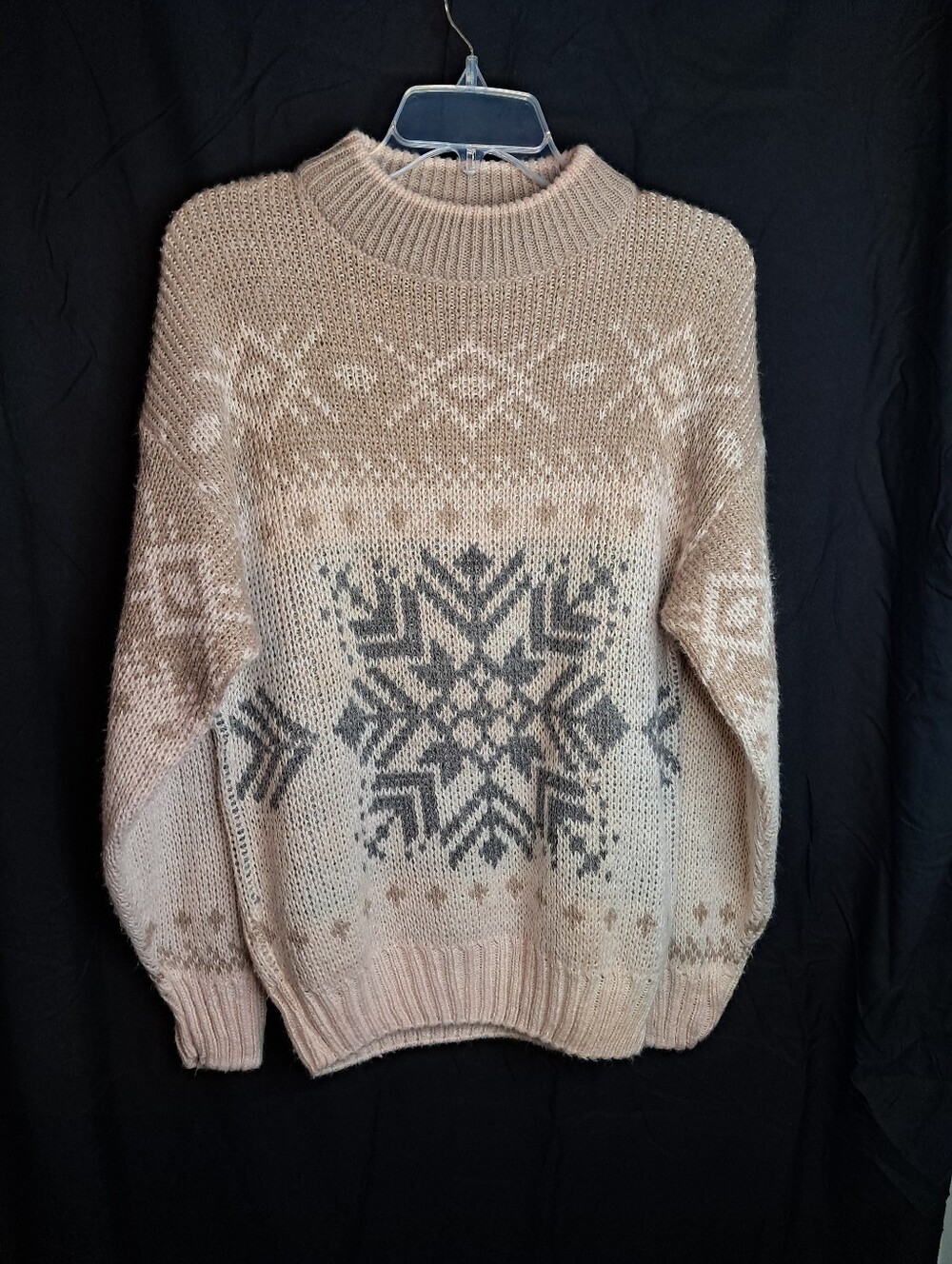 Vintage 90s Stefano Man Nordic Snowflake Knit Grandpa Sweater